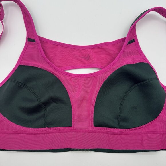 NIKE Women M Alpha Ultrabreath Dri-Fit ADV Sports Bra High Support Pink Green - Picture 8 of 8